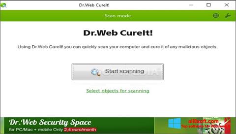 Captura de pantalla Dr.Web CureIt para Windows 8