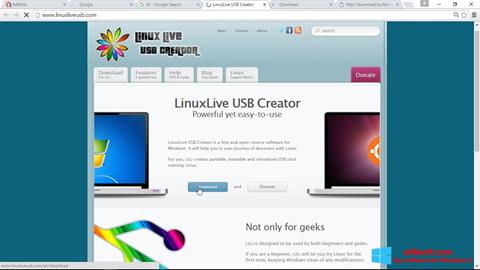 Captura de pantalla LinuxLive USB Creator para Windows 8