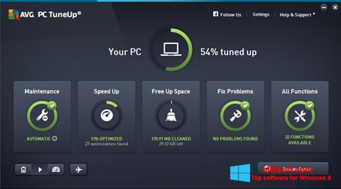 Captura de pantalla AVG PC Tuneup para Windows 8