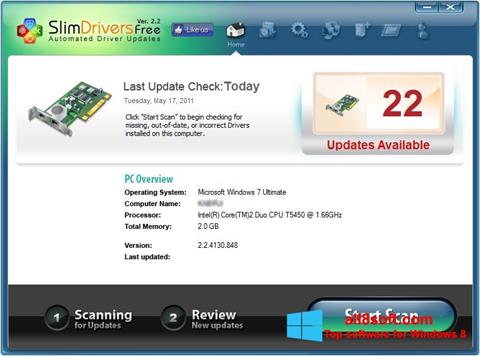 Captura de pantalla SlimDrivers para Windows 8