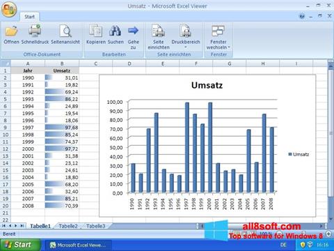 Captura de pantalla Excel Viewer para Windows 8
