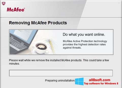 Captura de pantalla McAfee Consumer Product Removal Tool para Windows 8