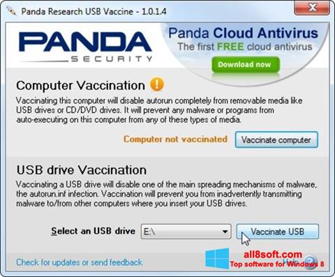Captura de pantalla Panda USB Vaccine para Windows 8
