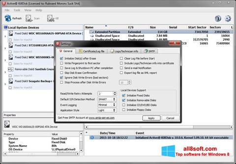 Captura de pantalla Active KillDisk para Windows 8