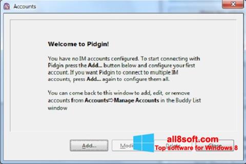 Captura de pantalla Pidgin para Windows 8