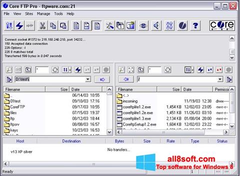 Captura de pantalla Core FTP para Windows 8