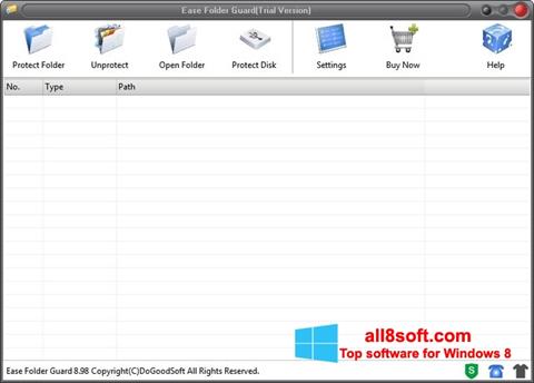 Captura de pantalla Folder Guard para Windows 8