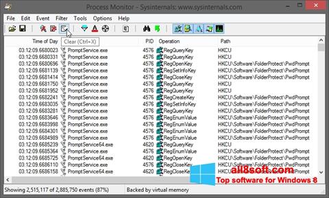 Captura de pantalla Process Monitor para Windows 8