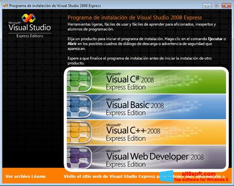 Captura de pantalla Microsoft Visual Studio Express para Windows 8