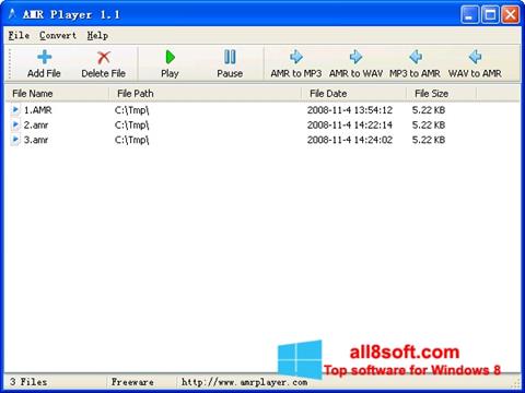 Captura de pantalla AMR Player para Windows 8