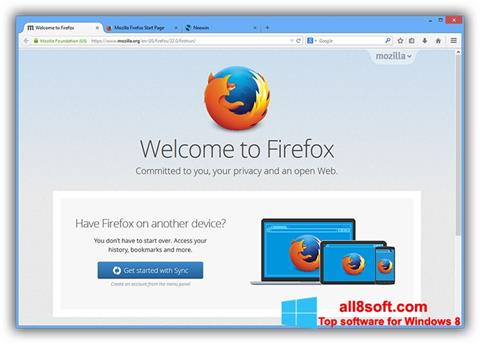 Captura de pantalla Mozilla Firefox Offline Installer para Windows 8