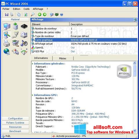 Captura de pantalla PC Wizard para Windows 8