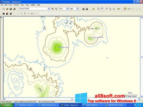 Captura de pantalla MapSource para Windows 8