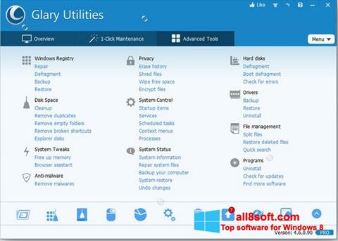 Captura de pantalla Glary Utilities Pro para Windows 8
