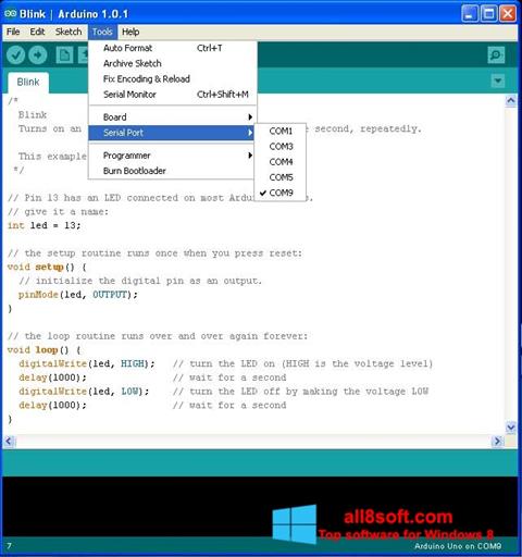 Captura de pantalla Arduino para Windows 8