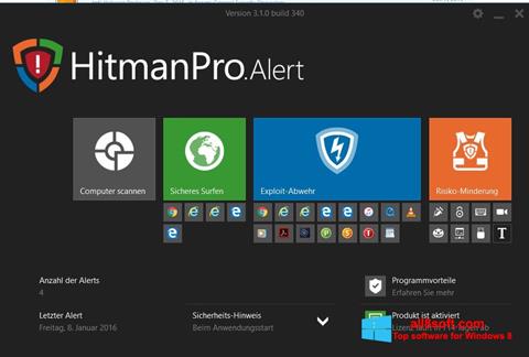 Captura de pantalla HitmanPro para Windows 8