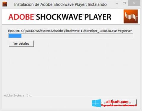 Captura de pantalla Adobe Shockwave Player para Windows 8