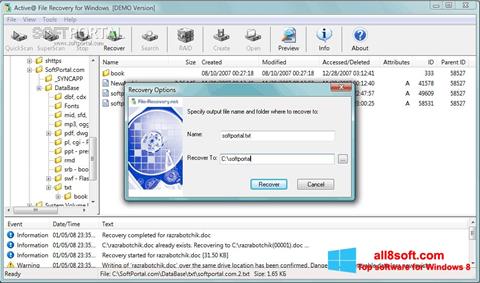 Captura de pantalla Active File Recovery para Windows 8
