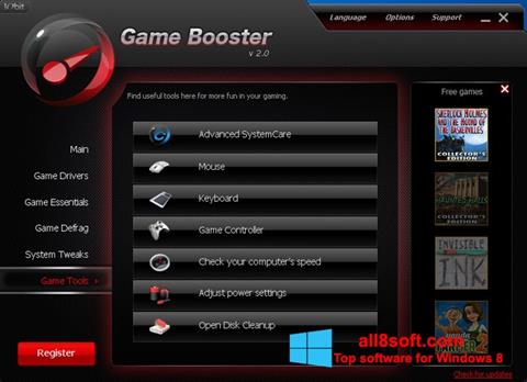 Captura de pantalla Game Booster para Windows 8