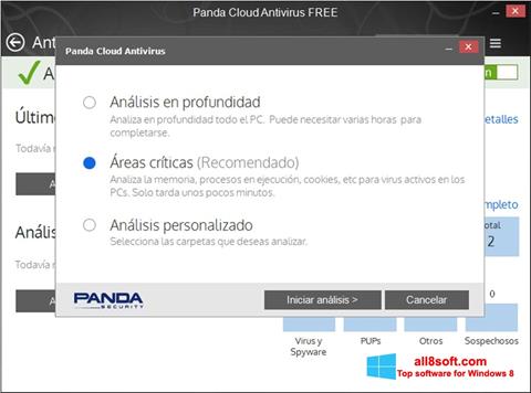 Captura de pantalla Panda Cloud para Windows 8