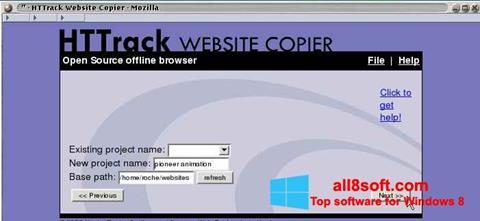 Captura de pantalla HTTrack Website Copier para Windows 8