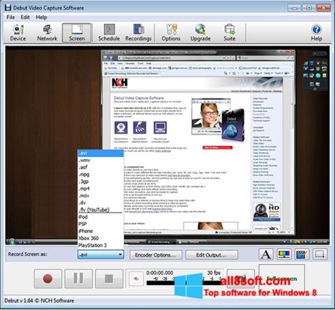 Captura de pantalla Debut Video Capture para Windows 8