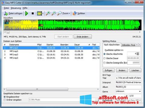 Captura de pantalla MP3 Cutter para Windows 8