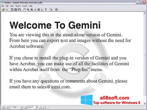 Captura de pantalla Gemini para Windows 8