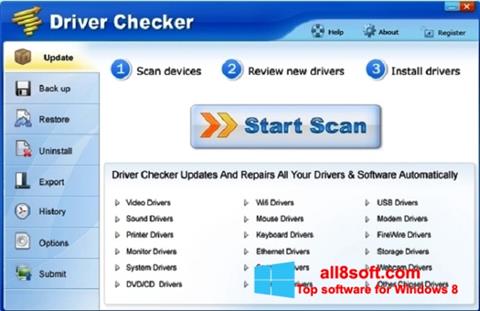 Captura de pantalla Driver Checker para Windows 8