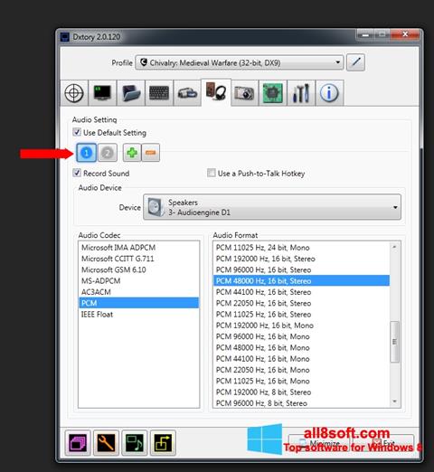 Captura de pantalla Dxtory para Windows 8