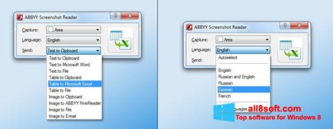 Captura de pantalla ABBYY Screenshot Reader para Windows 8