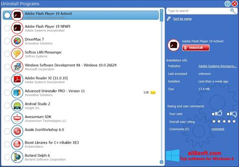 Captura de pantalla Advanced Uninstaller PRO para Windows 8