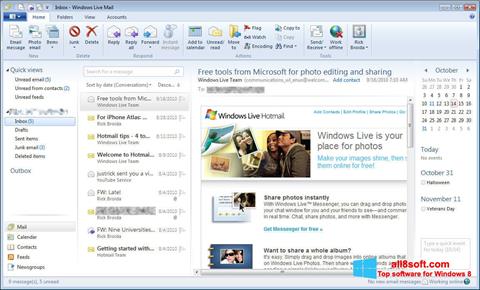 Captura de pantalla Windows Live Mail para Windows 8