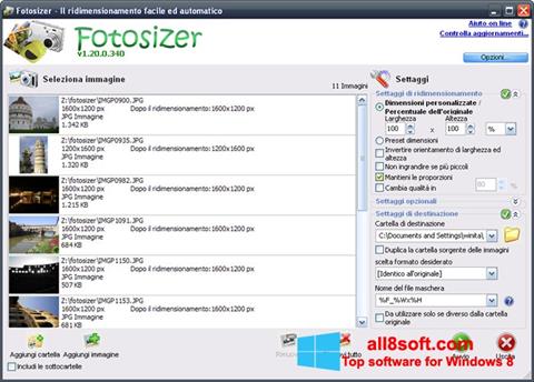 Captura de pantalla Fotosizer para Windows 8
