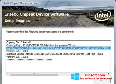Captura de pantalla Intel Chipset Device Software para Windows 8