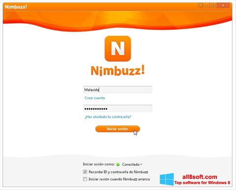 Captura de pantalla Nimbuzz para Windows 8