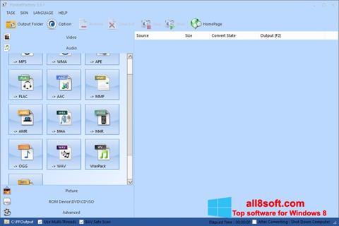 Captura de pantalla Format Factory para Windows 8
