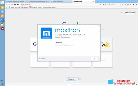 Captura de pantalla Maxthon para Windows 8