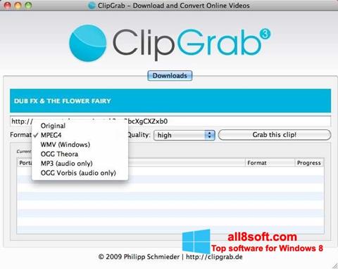 Captura de pantalla ClipGrab para Windows 8