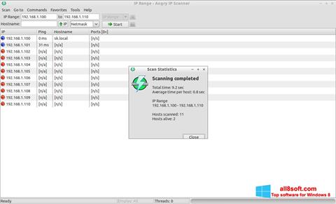 Captura de pantalla Angry IP Scanner para Windows 8