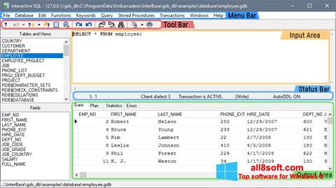 Captura de pantalla InterBase para Windows 8