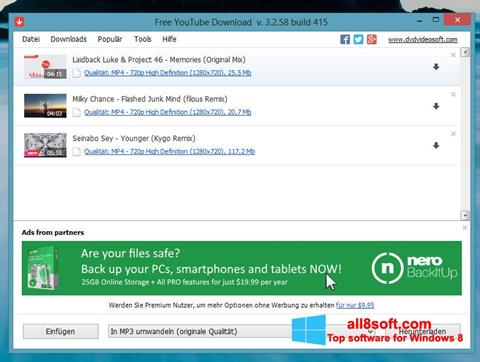 Captura de pantalla Free YouTube Download para Windows 8