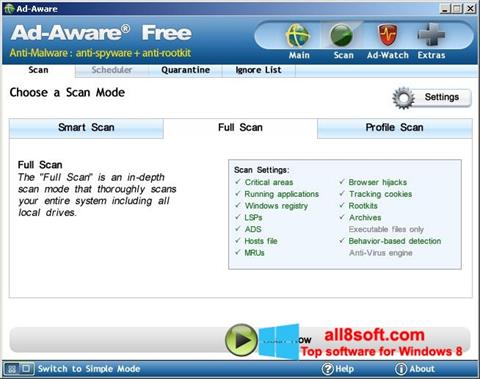 Captura de pantalla Ad-Aware Free para Windows 8