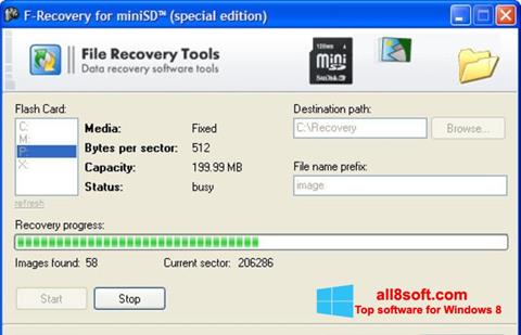Captura de pantalla F-Recovery SD para Windows 8