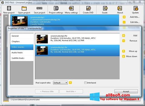 Captura de pantalla DVD Flick para Windows 8