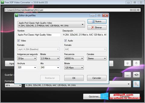 Captura de pantalla Free MP4 Video Converter para Windows 8