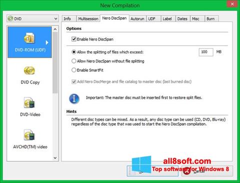 Captura de pantalla Nero Image Drive para Windows 8
