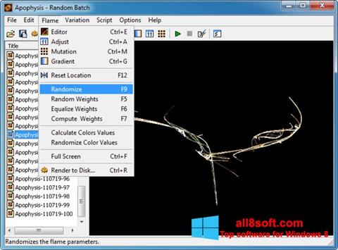 Captura de pantalla Apophysis para Windows 8