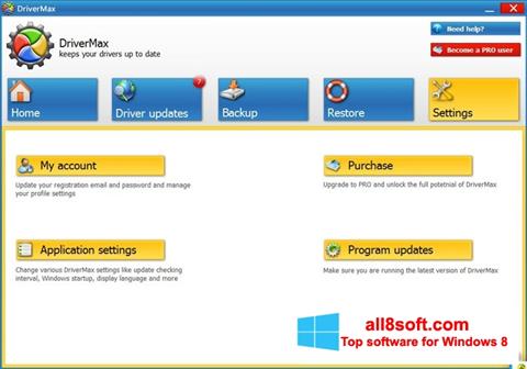 Captura de pantalla DriverMax para Windows 8