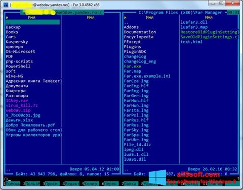 Captura de pantalla Far Manager para Windows 8
